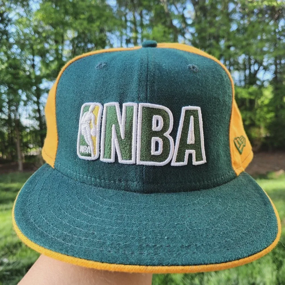 HOST PICK! Vintage NBA 2001 Seattle Supersonics New Era Fitted Hat Cap 7 7/8